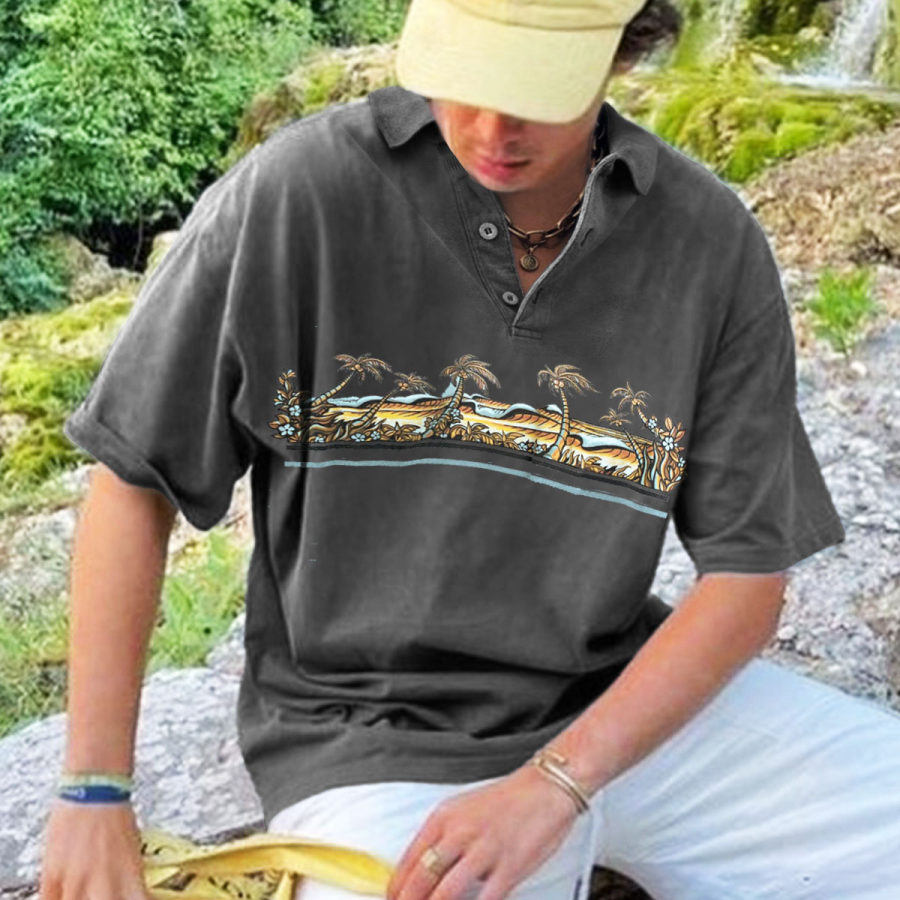 

Men's Vintage Surf Polo T-Shirt