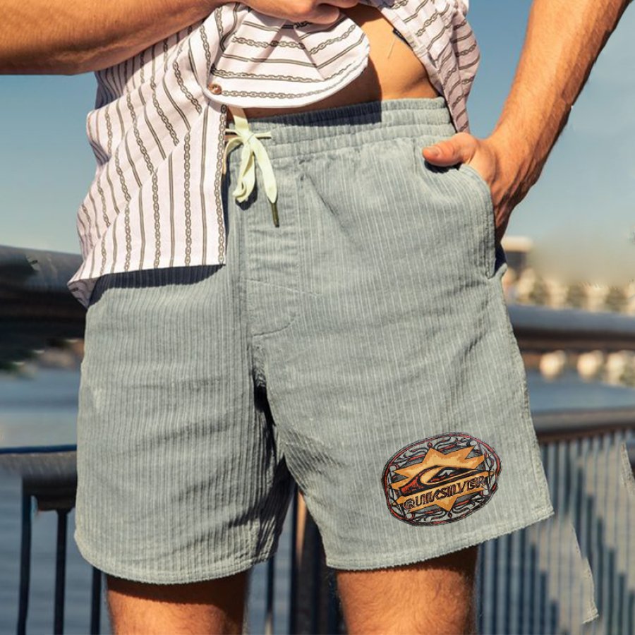 

Pantaloncini Da Surf Rilassati In Velluto A Coste Per Le Vacanze