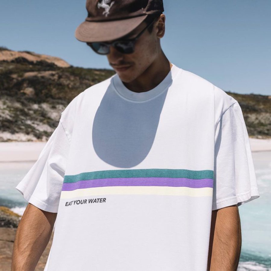 

Men's Colorblock Stripe Surf T-Shirt