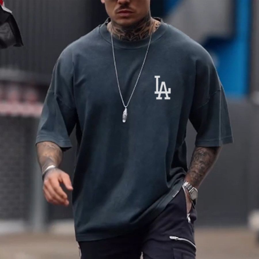 

Men's Baseball Team Print Casual Vintage T-Shirt