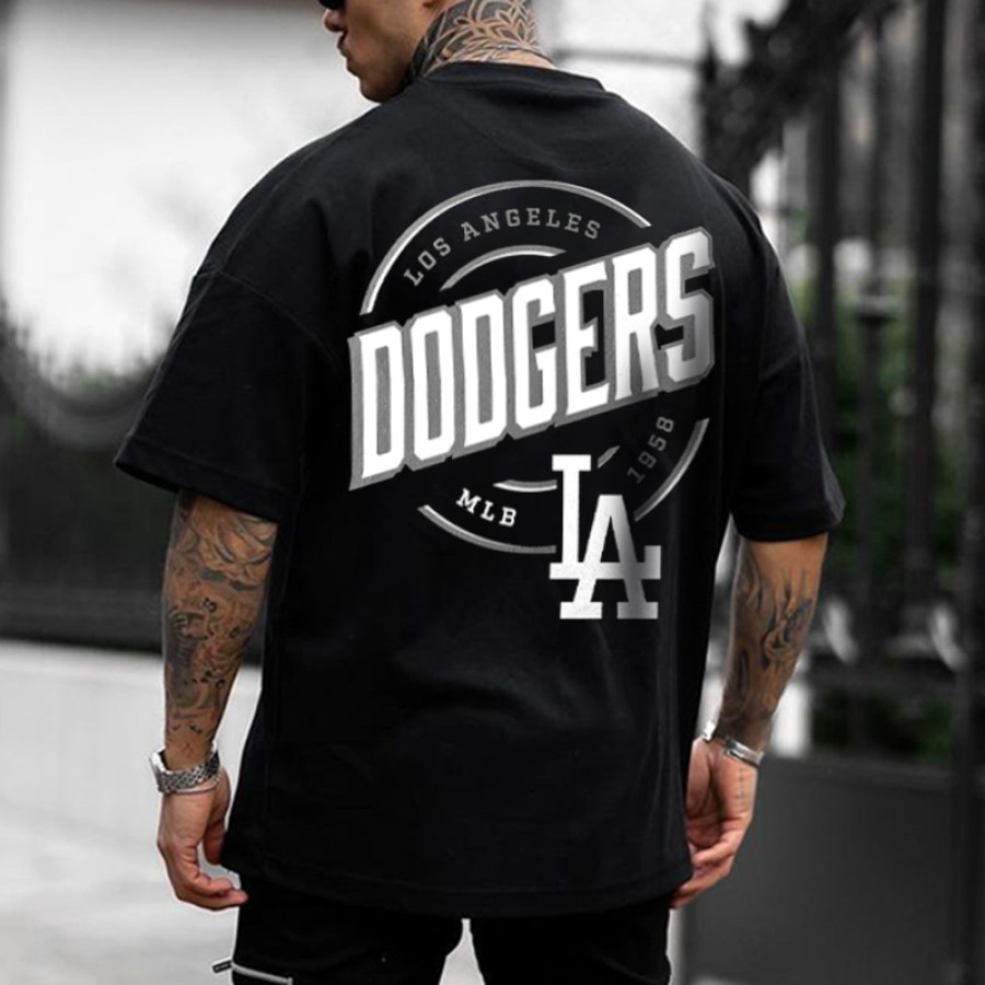 

Men's Baseball Team Print Casual Vintage T-Shirt