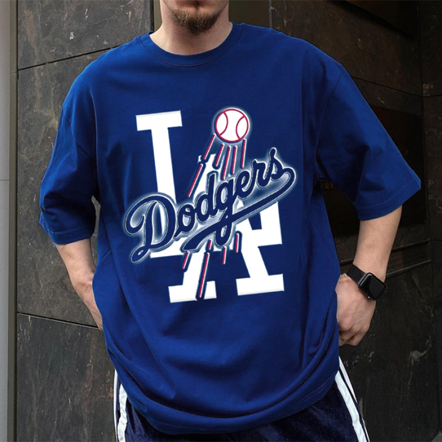 

Men's Baseball Team Print Casual Vintage T-Shirt