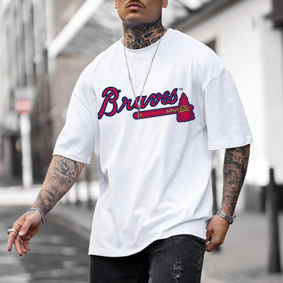 

Men's Baseball Team Print Casual Vintage T-Shirt