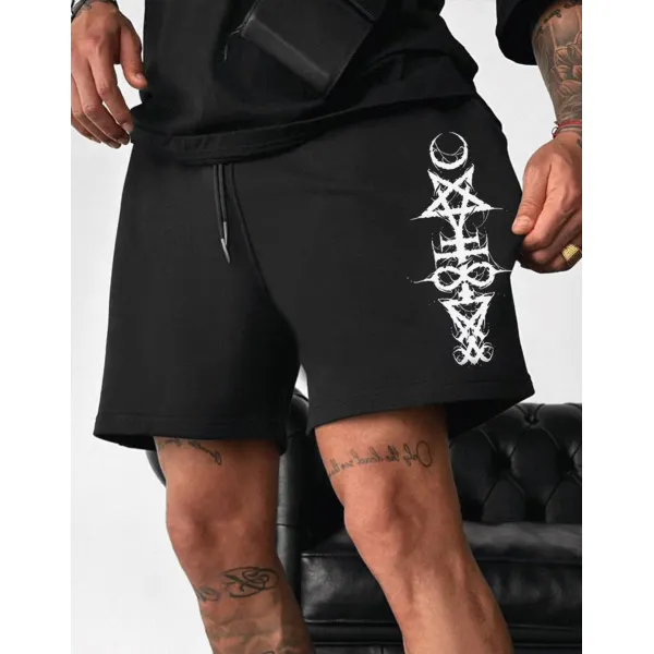 Satan Spell Totem Casual Shorts - Paleonice.com 