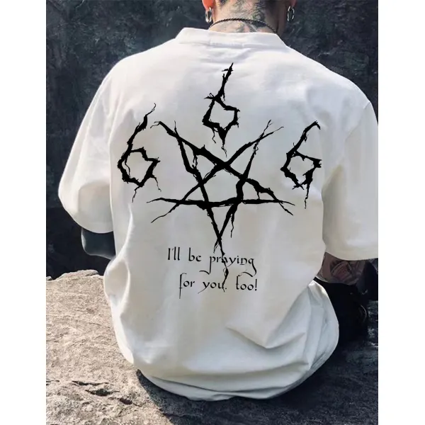 T-shirt Totem Pentagramme Démon Satan 666 - Paleonice.com 