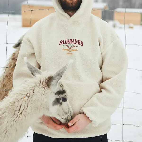 Men's Fashion 'Fairbanks' Embroidered Sherpa Sweatshirt - Paleonice.com 