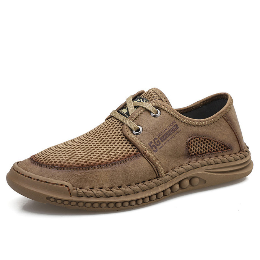 

Men's Lace-Up Non-Slip Mesh Cutout Sneakers