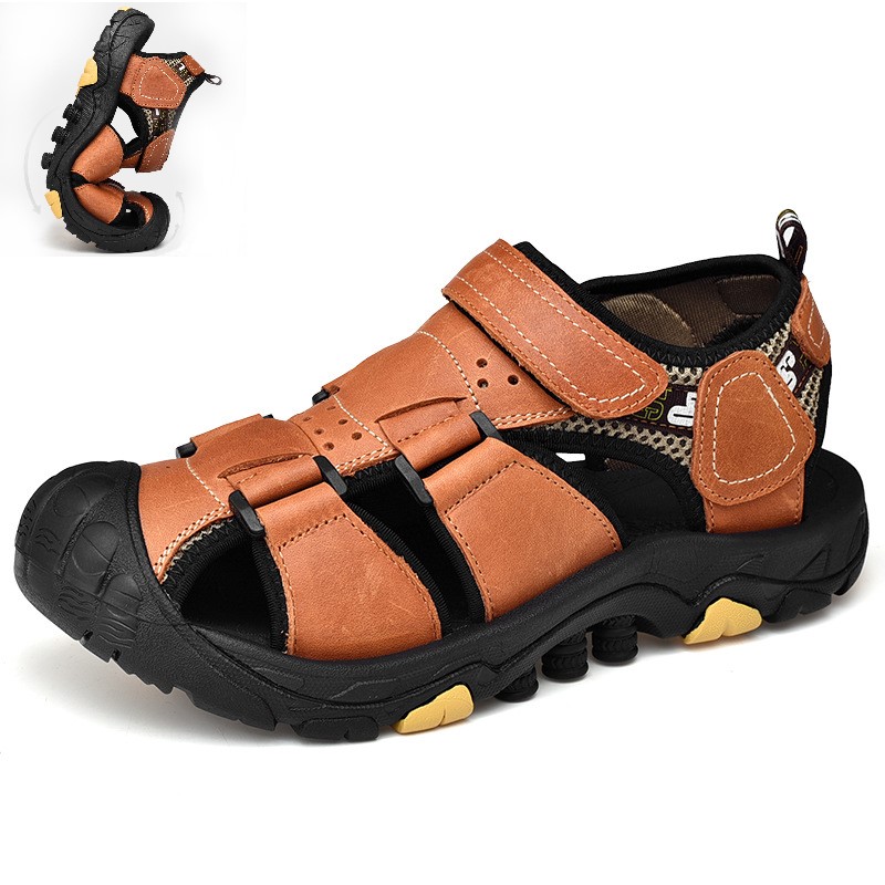 Men's Non-slip Wear-resistant Genuine Chic Leather Outdoor Sports Sandals
