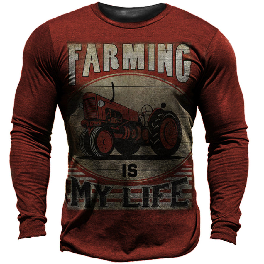

Men's Outdoor Farming Is My Life Print Long Sleeve T-Shirt