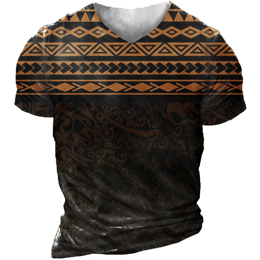 

Men's Outdoor Vintage Aztec Print T-Shirt