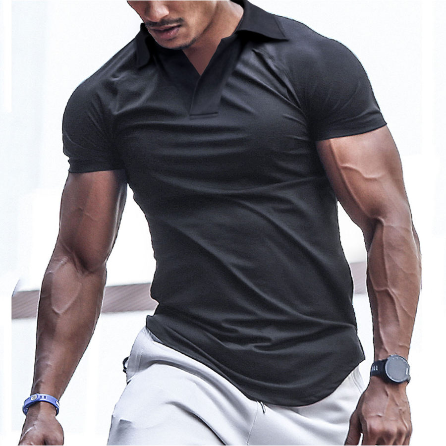 

Men's Spring & Summer V-Neck Slim Basic T-Shirt