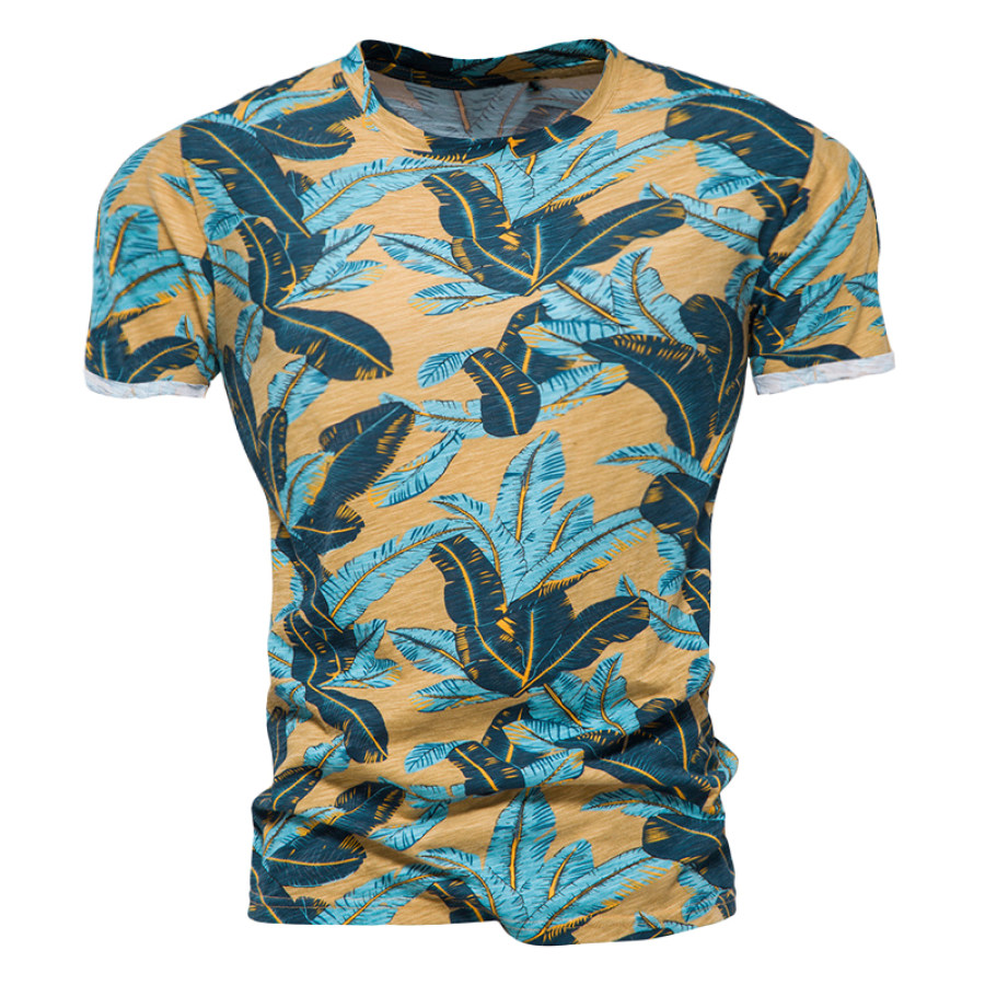 

Men's Tie-Dye Resort Lapel Cotton T-Shirt