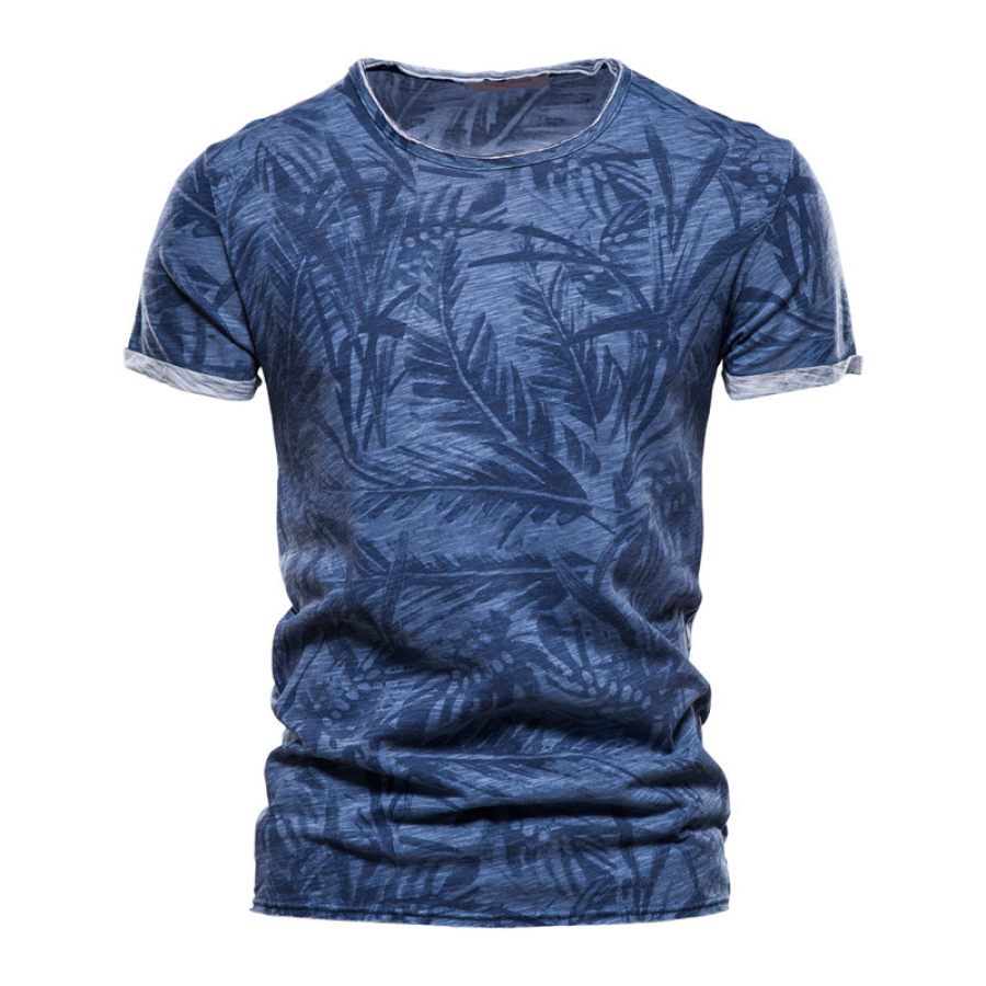 

Men's Tie-Dye Resort Lapel Cotton T-Shirt