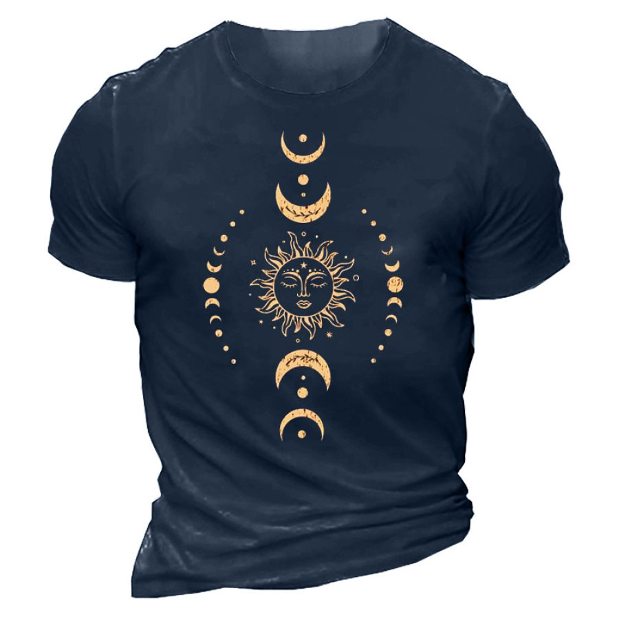 

Sun And Moon Men's Short Sleeve T-Shirt