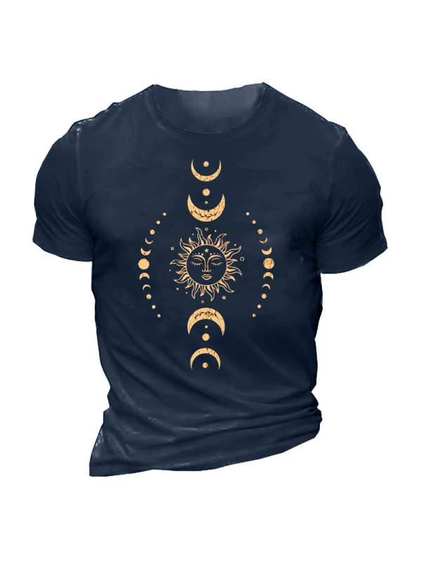 Sun And Moon Men's Short Sleeve T-Shirt