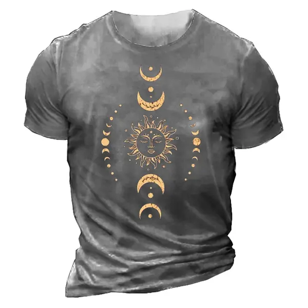 Sun And Moon Men's Short Sleeve T-Shirt - Mosaicnew.com 