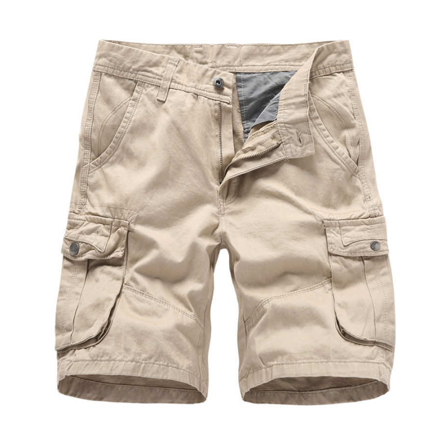 

Men's Multi-pocket Pants Washed Cotton Sports Cargo Shorts