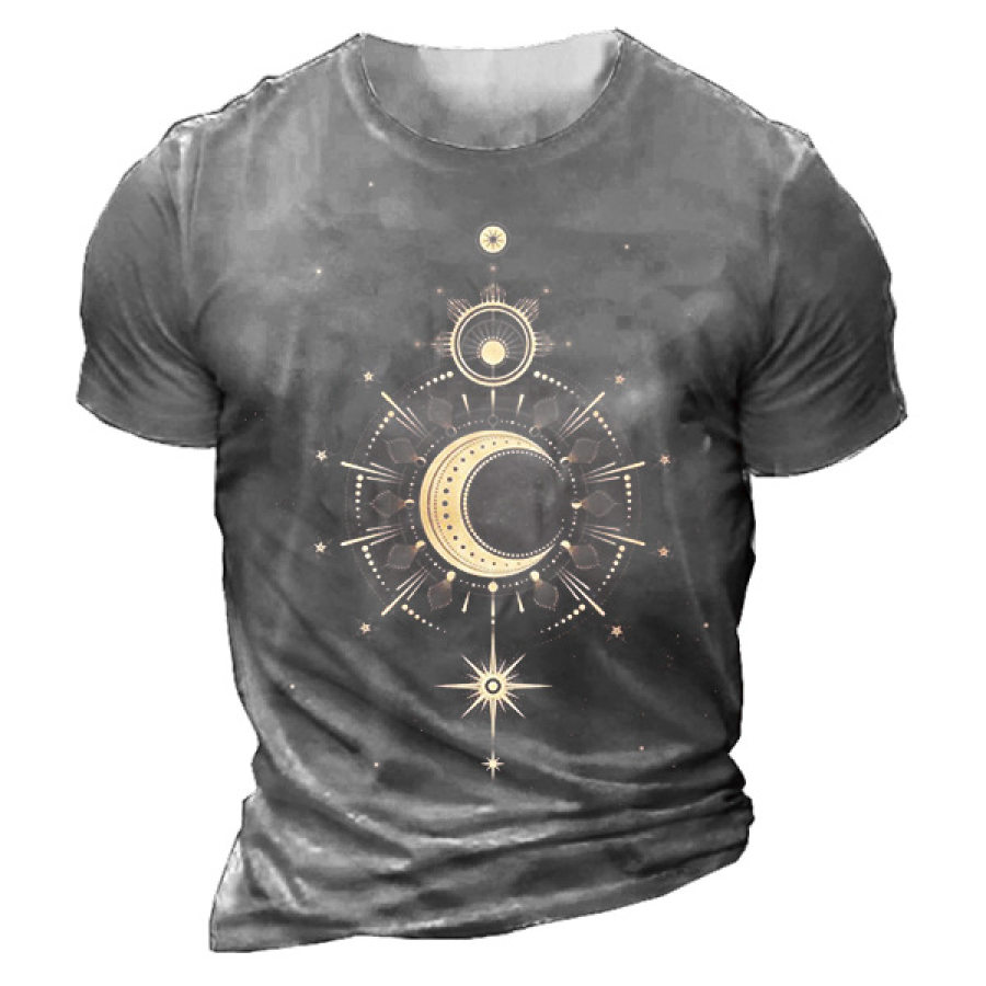 Strar Sun And Moon Men's Short Sleeve T-Shirt