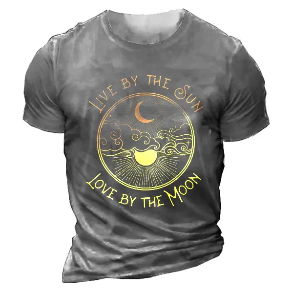 Live By The Sun Love By The Moon Men's Short Sleeve T-shirt - Kalesafe.com 