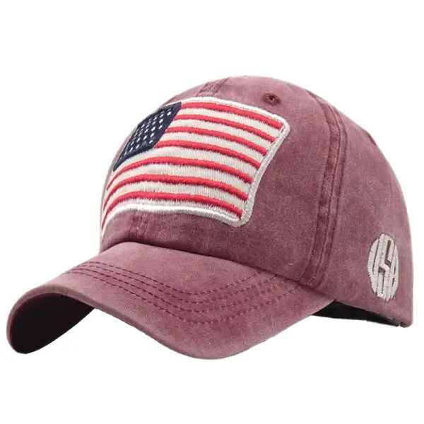 Washed Distressed Letter Baseball Cap - Mosaicnew.com 