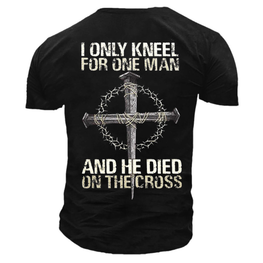 

Only Kneel For One Men's Casual Cotton Short Sleeve T-Shirt