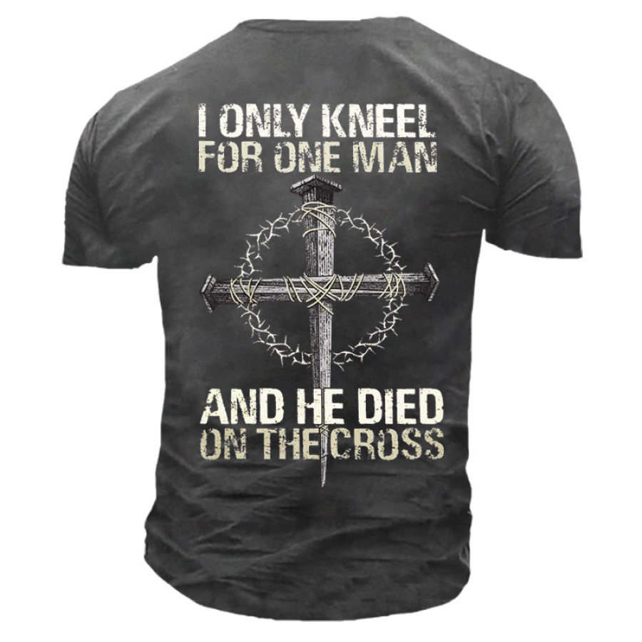 

Only Kneel For One Men's Casual Cotton Short Sleeve T-Shirt