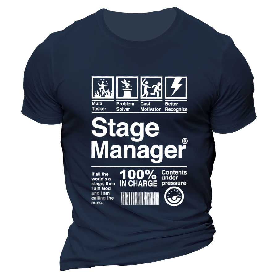 

If All The World Is A Stage Then Iam God Men's Cotton Printed T-shirt