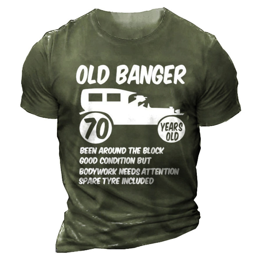 

70 Years Old Men's Cotton Short Sleeve T-Shirt