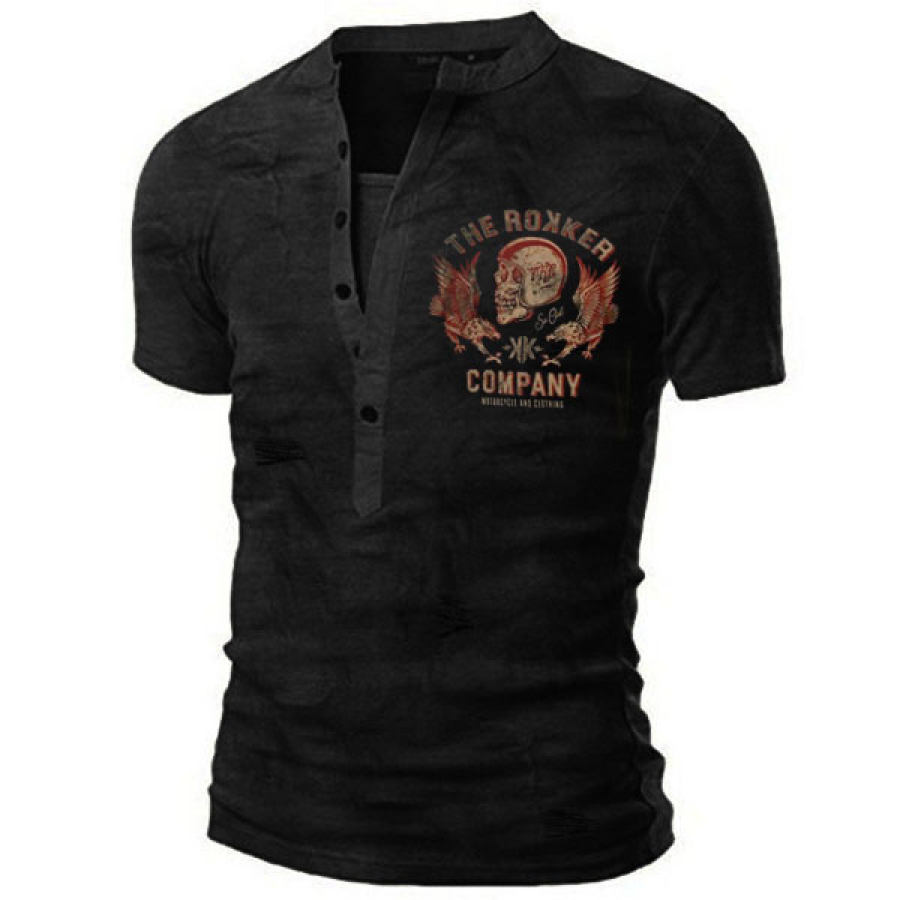 

Mens Retro Motorcycle Riding Outdoor Casual T-shirt