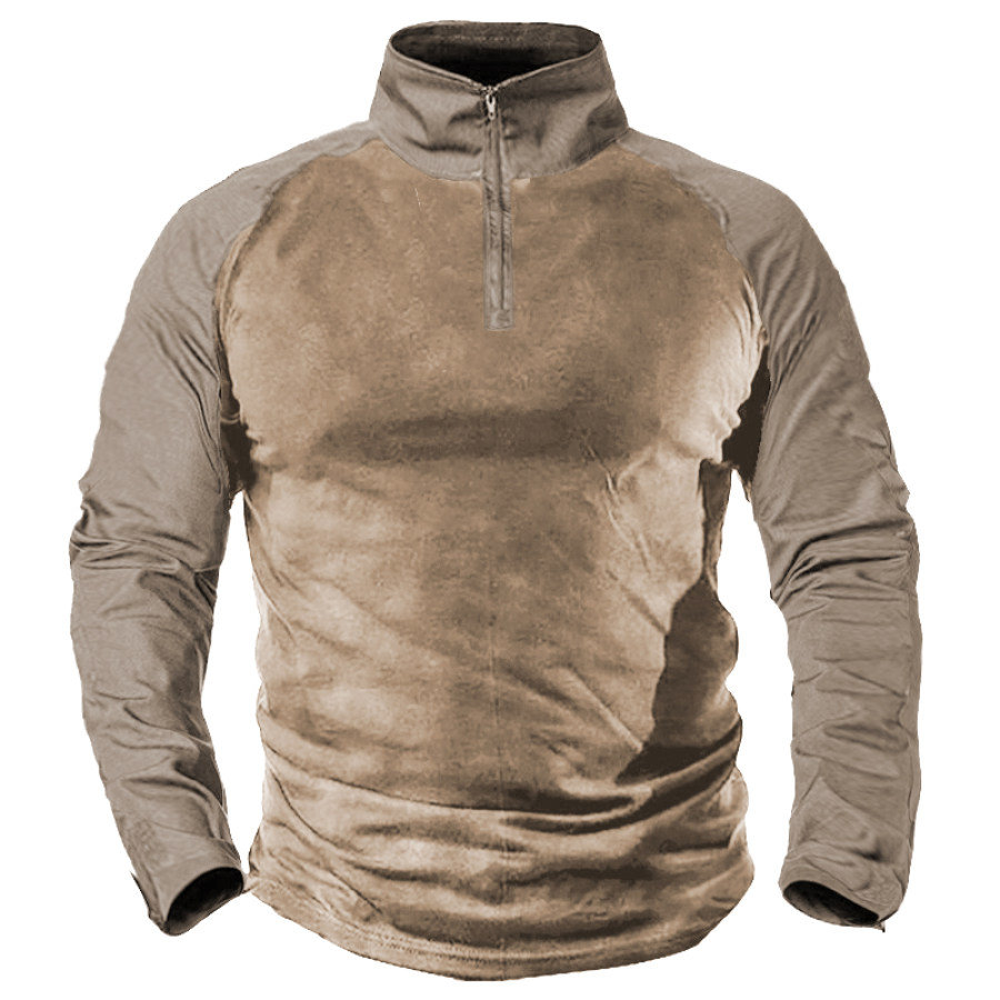 Men's Outdoor Tactical Long Sleeve Pocket Top