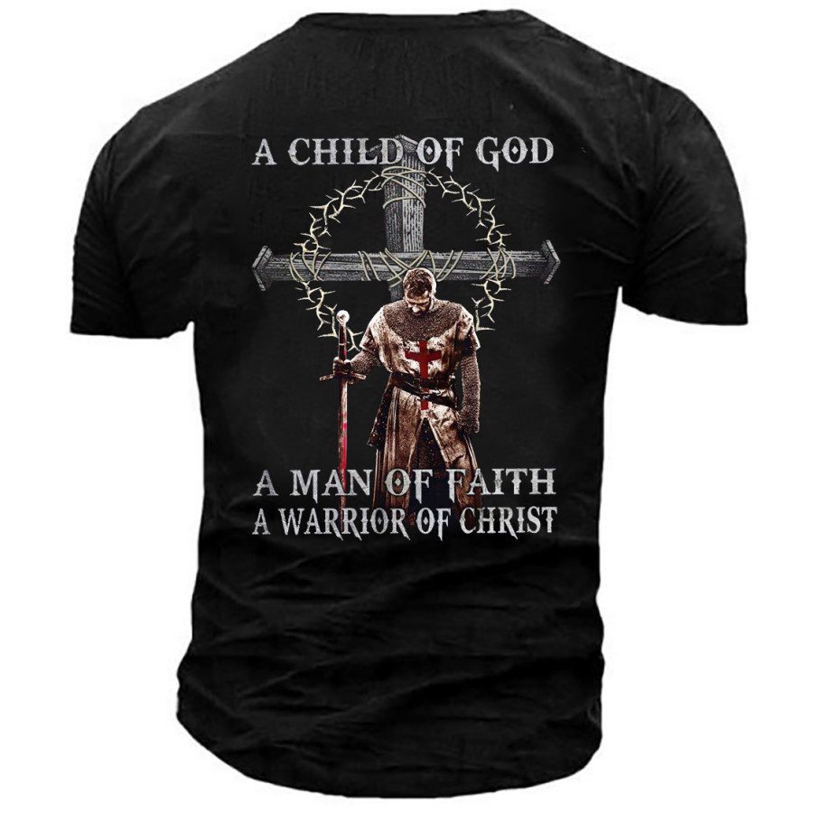 

Men's Outdoor A Child Of God A Man Of Faith Cotton T-Shirt