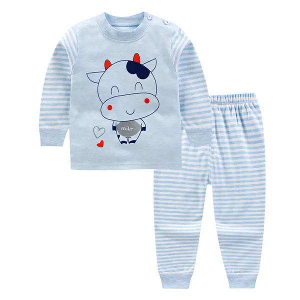 【9M-7Y】KIds Cartoon Printed Color Cotton Home Clothes - Thefolls.com 