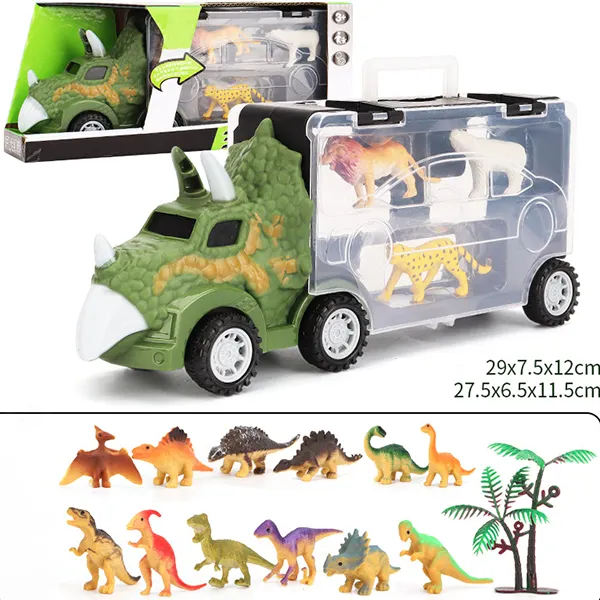 3-piece Dinosaur Engineering Vehicle Toy Blind Box Gift Box Set Random - Thefolls.com 