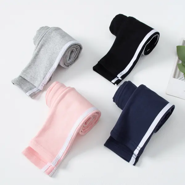 【2Y-11Y】Girls Striped Leggings - Thefolls.com 