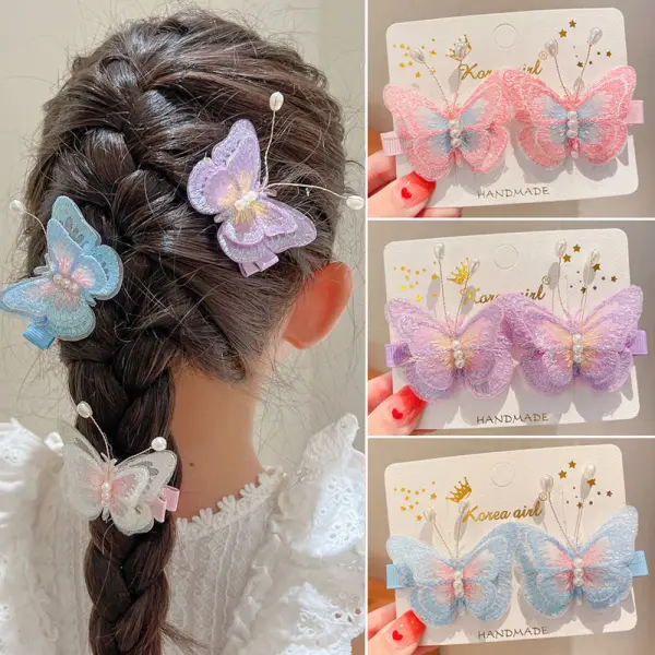 2-pack Girl Butterfly Hair Accessories - Thefolls.com 