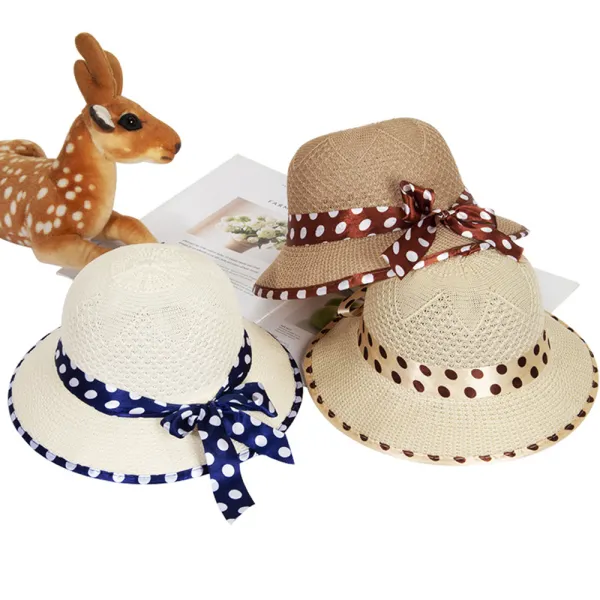 Girl Fashion Polka Dot Sun Hat - Thefolls.com 