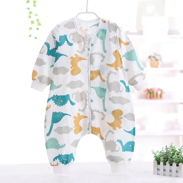 【12M-3Y】Boys Cotton Dinosaur Print Sleeping Bag - Thefolls.com 