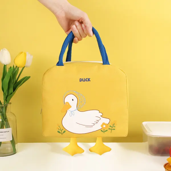 Unisex Kids Multicolor Duck Print Insulation Lunch Bag - Thefolls.com 