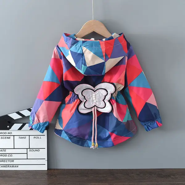 【12M-7Y】Girls Bow Embellished Hooded Jacket -3198 - Thefolls.com 