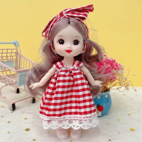 Girl 17cm Cute Dressup Barbie Doll - Thefolls.com 