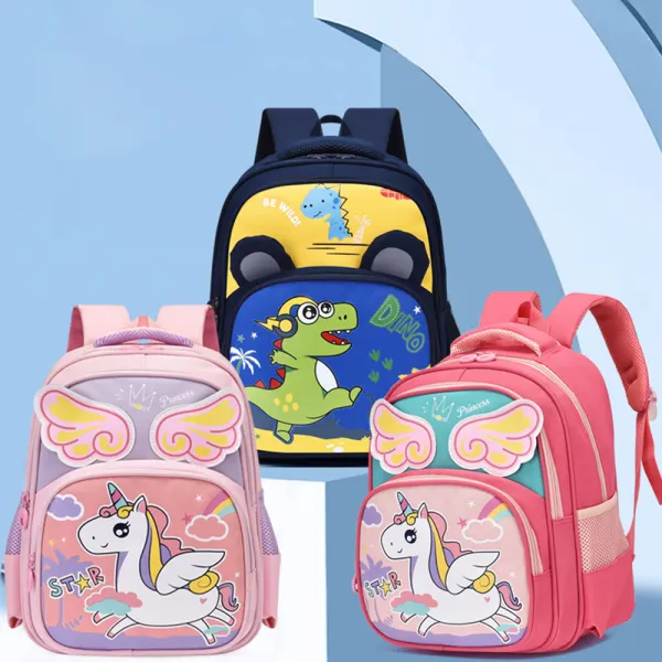 Unisex Cute Unicorn Cartoon Dinosaur Multicolor Reflective Non-slip Waterproof Backpack - Thefolls.com 