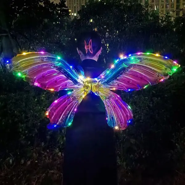 LED Light Up Wings Butterfly Inflatable Back Decoration - Thefolls.com 