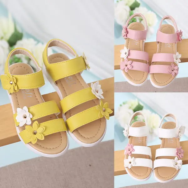 Girls Fashion Applique Sandals - Thefolls.com 