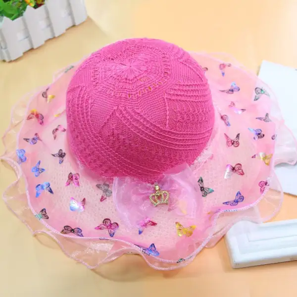 Girl Cute Butterfly Print Hat - Thefolls.com 