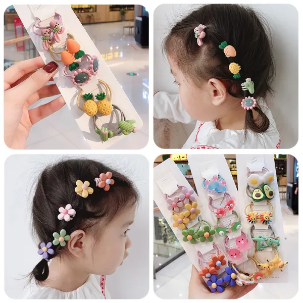 10-piece Cute Cartoon Hair Rope Combination - Thefolls.com 