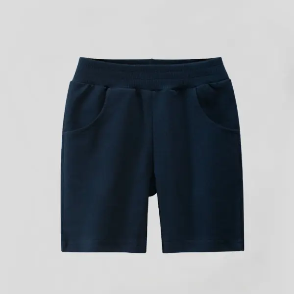 【18M-9Y】Boy Multicolor Cotton Solid Color Shorts - Thefolls.com 