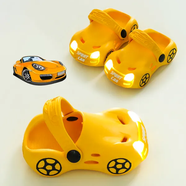 Kids Car-Shaped LED Luminous Slippers - Thefolls.com 