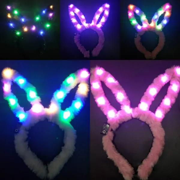 Girl Rabbit Ears LED Luminous Headband - Thefolls.com 