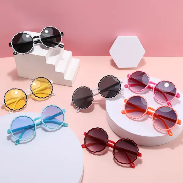 Kids Fashion Casual Round Gradient Sunglasses - Thefolls.com 