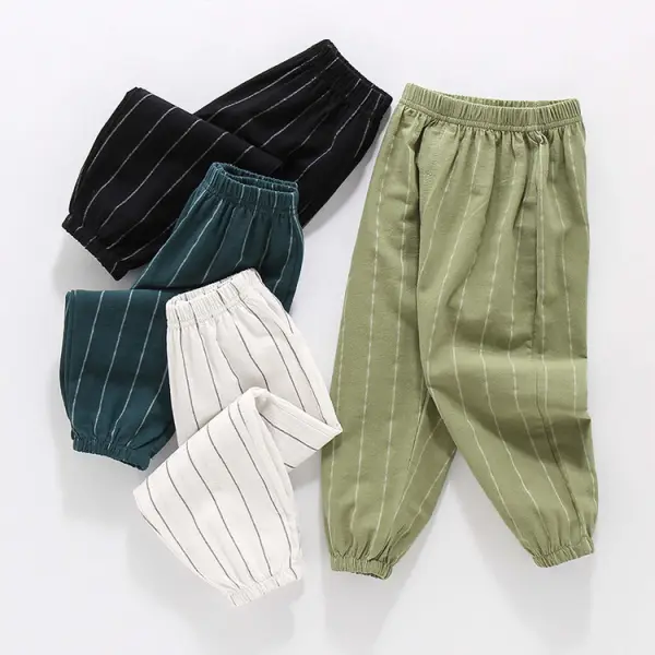 【18M-7Y】Unisex Casual Striped Breathable Pants - Thefolls.com 